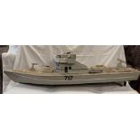 LARGE MODEL NAVAL COASTAL BOAT