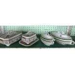 4 SOUP TUREENS & LIDS