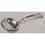 A SILVER SUGAR SIFTER SPOON, SHEFFIELD 1917