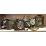 QTY OF CLOCKS INCL; A METAMEC CARRAIGE CLOCK, 1 BY BOWDEN & SONS, PLYMOUTH & OTHERS, NOT KNOWN IF