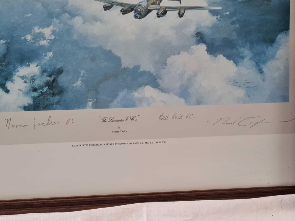 F/G RAF PICTURE OF MOSQUITO & A F/G PRINT OF RAF LANCASTERS EC'S BOTH SIGNED - Image 3 of 10