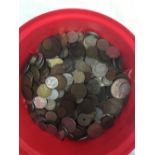 TUB OF FOREIGN COINAGE