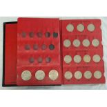 QUEEN ELIZABETH II COIN ALBUM WITH MANY COINS MISSING