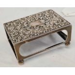 A VICTORIAN SILVER MATCH BOX HOLDER, B'HAM 1898 BY H.M