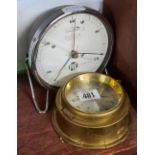 PYE CHEMISTRY CLOCK & A BUCK HEAD CLOCK