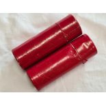 TWO RED TUBES OF HALF PENNIES 1967