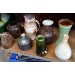 SHELF OF STUDIO POTTERY