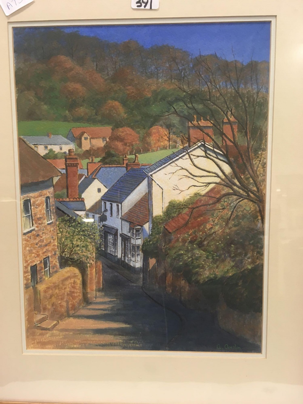F/G PRINT OF ST.IVES BY MARTIN GARVEY & AN ACRYLIC OF DUNSTER, SOMERSET BY A OVERTON - Image 8 of 10