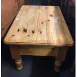 PINE COFFEE TABLE WITH 2 DRAWERS, 3ft X 2ft APPROX