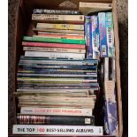 BOX OF POP MUSIC BOOKS, MAGAZINES, VHS & CASSETTES