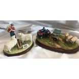BORDER FINE ARTS FIGURE 'DOUBLE RATIONS' NO. A26104 & 'DOING THE ROUNDS' NO. A27565