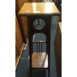 TALL MAHOGANY ARTS & CRAFTS TORCHERE /PLANT STAND, 3ft 9'' TALL