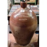 STONE GLAZED JAR FOR D. PARAMORE & CO, BRANDY MERCHANTS, DEVON PORT