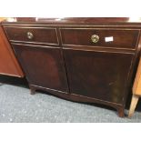 MAHOGANY MID CENTURY SIDEBOARD, 3ft WIDE