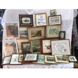 CARTON OF APPROX 24 F/G PICTURES & PRINTS