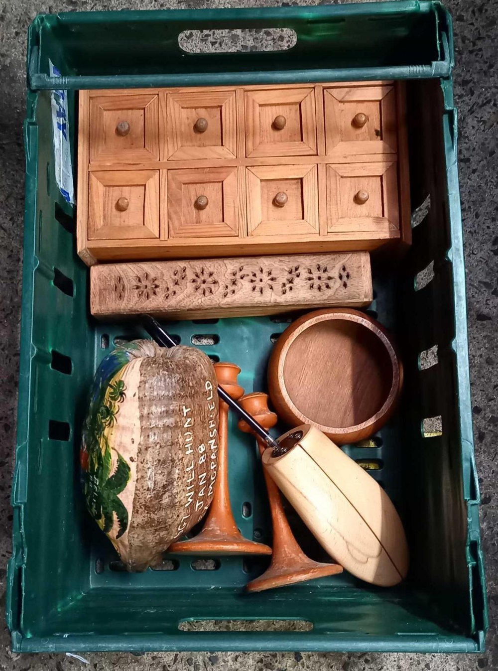 CARTON OF WOODEN ITEMS