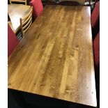 LAURA ASHLEY WOOD VENEERED REFECTORY STYLE DINING TABLE, 6ft X 3ft APPROX & 4 MATCHING HIGH BACK &