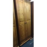 MODERN PINE DOUBLE WARDROBE 6ft HIGH X 2ft 6'' WIDE