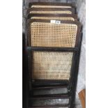 4 FOLDING BASKET WORK CHAIRS