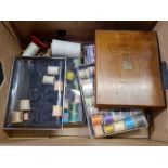 CARTON WITH MISC COTTON REELS & THREADS