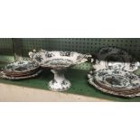 QTY OF FRUIT BASKET POTTERY, PLATES, BOWLS ETC