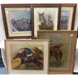 F/G MOUNTED HORSE RACING PRINTS