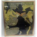 OLD COLOUR PRINT ''DIVAN JAPONAIS'' BY HENRI TOULOUSE-LAUTREC