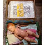 CARTON OF VINTAGE DOLLS & CLOTHING