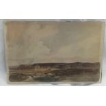 OLIVER HALL, AN UNFRAMED WATERCOLOUR VIEW OF WINFRITH HEATH, SIGNED