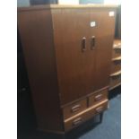 RETRO TEAK CORNER UNIT, NO MAKERS NAME