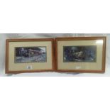 PAIR OF COLOURED DAVID SHEPHERD LOCOMOTIVE PRINTS