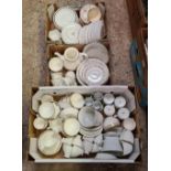 3 CARTONS OF MIXED CHINAWARE INCL; ROYAL DOULTON TWILIGHT BOWLS & OTHER MIXED TEA SETS