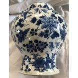 BLUE & WHITE ORIENTAL VASE