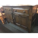 ERCOL OLD COLONIAL SIDEBOARD WITH 2 DRAWERS & CUPBOARDS