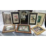 BOX OF ASSORTED PICTURES INCLUDING A MEDICI PRINT ETC