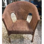 BROWN LOOM STYLE BEDROOM CHAIR