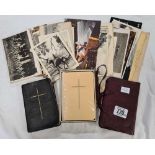 QTY OF OLD PHOTOGRAPHS & COMMON PRAYER BOOKS