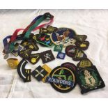 BAG OF VINTAGE CLOTH BADGES INCL; SCOUTS & GUIDES