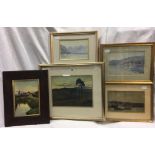 QTY OF ORIGINAL PAINTINGS INCL; BODMIN MOOR BY I RUSSELL & THE SEVEN VALLEY BY ELIZABETH DRAKE ETC
