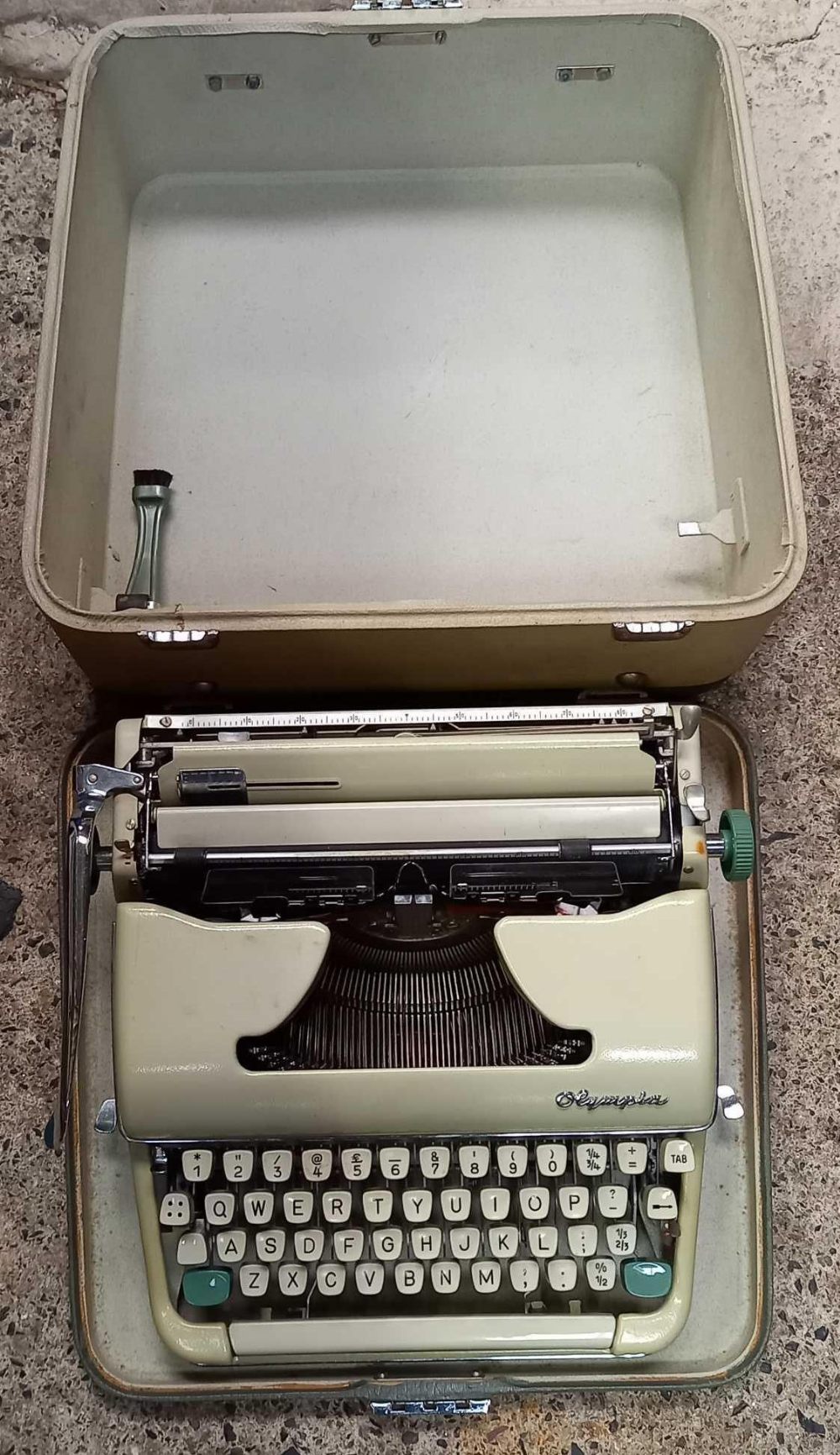 PORTABLE CASED OLYMPIA TYPEWRITER