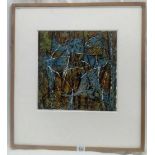 ARTIST'S PROOF LINO CUT OF AN ABSTRACT SUBJECT BY EDWIN BRIGDALE, SIGNED & INSCRIBED IN THE MARGIN