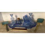 DRESSING TABLE SET IN PALE BLUE ETC