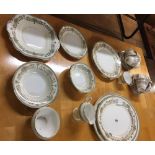 PART SET OF AYNSLEY HENLEY DINNER & TEA WARE INCL; MEAT PLATES