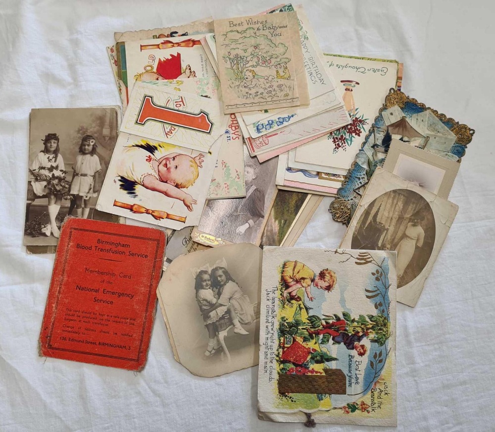 SELECTION OF OLD PHOTO, CARDS ETC