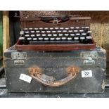CASED VINTAGE ROYAL TYPEWRITER BY THE IMPERIAL TYPEWRITER COMPANY, CASE A/F