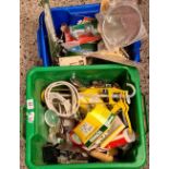 2 CARTONS OF MISC FITTINGS, LOCKS, CABLE CLIPS, SCREWS & DOOR LATCHES