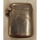 A SILVER VESTA CASE, B'HAM 1920 BY S&R