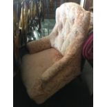 CHILDS VICTORIAN BUTTON BACK FIRESIDE CHAIR