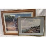 LARGE COLOUR PRINT OF CHILDREN BY THE SEASIDE ENTITLED ''A GENTLE BREEZE'' CHILDREN PLAYING WITH TOY