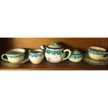 JAPANESE FLOWER PATTERNED PART TEA SET